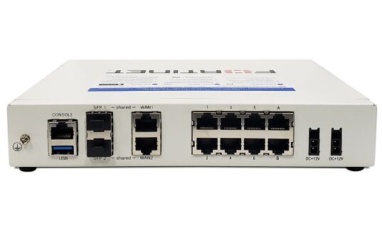 FortiGate FortiWiFi 80F firewall empresarial com 10 portas incluindo SFP e múltiplas opções de conectividade